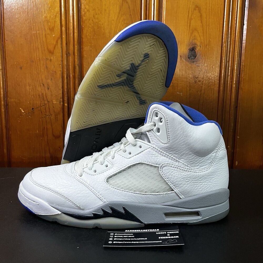 Jordan 5 Retro Stealth White/Blue/Grey 2.0 (DD0587-140) Size 10.5 Men No Box